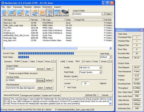 MediaCoder 0.7.5.4730 - ������������� ����������